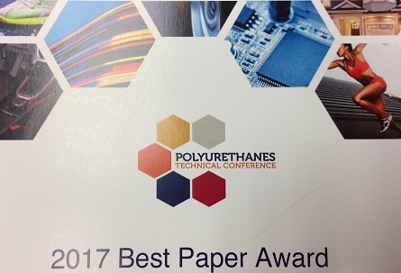 Emery Oleochemicals' Azelate Polyols for CASE Applications Win Best Technical Paper Award at 2017 Polyurethanes Technical Conference