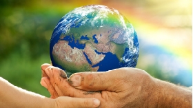 Hands Holding a globe